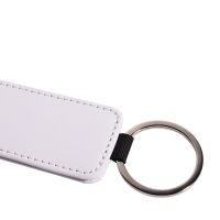 Sublimation double-sided blank Leather keychains-rectangle