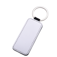 Sublimation Single-sided blank Leather keychains-rectangle