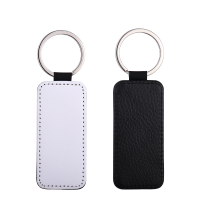 Sublimation Single-sided blank Leather keychains-rectangle