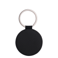 Sublimation Single-sided blank Leather keychains-round