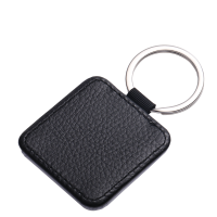 Sublimation Single-sided blank Leather keychains-square