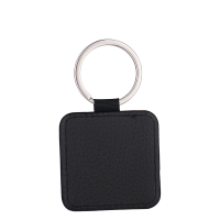 Sublimation Single-sided blank Leather keychains-square