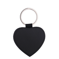 Sublimation Single-sided blank Leather keychains-heart