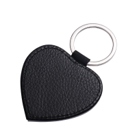 Sublimation Single-sided blank Leather keychains-heart