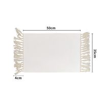 Non-slip Felt Mink Velvet Sublimation Door Mat with Tassel 35*50CM