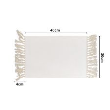 Non-slip Felt Mink Velvet Sublimation Door Mat with Tassel 30*40CM