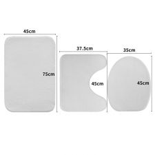 Sublimation Blank Mink Velvet Small Bathroom Mat Toilet Mat three-piece set(Small)