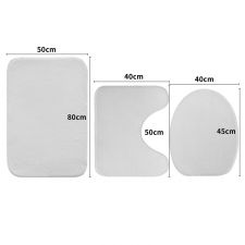 Sublimation Blank Mink Velvet large Bathroom Mat Toilet Mat three-piece set(Large)