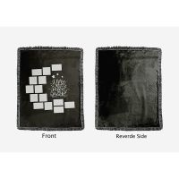 Sublimation Moon Panel Blankets With Black Tassel(large Letters )125*150cm