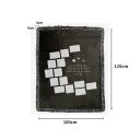 Sublimation Blank Moon Panel  Blankets With Black Tassel 100*125cm (Small Letters )