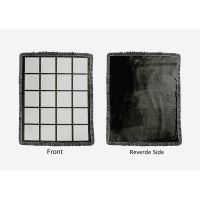 Sublimation 20 Panel Double Layer Crystal Velvet Blankets With Black Tassel 100*125cm