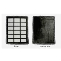 Sublimation 18 Panel Double Layer Crystal Velvet Blankets With Black Tassel 100*125cm