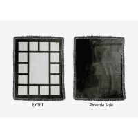 Sublimation 15 Panel Double Layer Crystal Velvet Blankets With Black Tassel 100*125cm