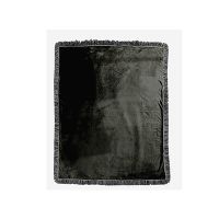 Sublimation 9 Panel Double Layer Crystal Velvet Blankets With Black Tassel  100*125cm