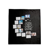 I Love You to the Moon and Back-Moon Panel Flannel Sublimation Blankets 100*150cm