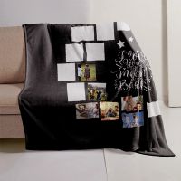 I Love You to the Moon and Back-Moon Panel Flannel Sublimation Blankets 100*125cm