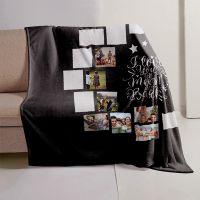 I Love You to the Moon and Back-Moon Panel Flannel Sublimation Blankets 125*150cm