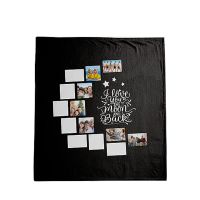 I Love You to the Moon and Back-Moon Panel Flannel Sublimation Blankets 125*150cm