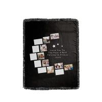 I Love You to the Moon and Back-Moon Panel Flannel Sublimation Blankets with Black Tassel 100*150cm(Small text)