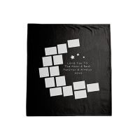 I Love You to the Moon and Back-Moon Panel Flannel Sublimation Blankets 100*150cm (Small text)