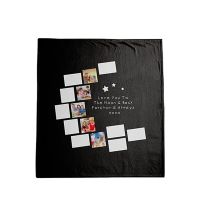 I Love You to the Moon and Back-Moon Panel Flannel Sublimation Blankets 100*125cm (Small text)