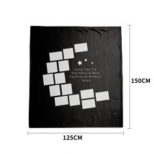 I Love You to the Moon and Back-Moon Panel Flannel Sublimation Blankets 125*150cm (Small text)