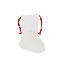 Sublimation Crystal velvet drawstring Christmas stockings