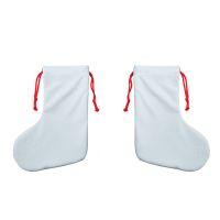 Sublimation Crystal velvet drawstring Christmas stockings