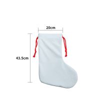 Sublimation Crystal velvet drawstring Christmas stockings