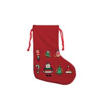 Sublimation Crystal velvet drawstring Christmas stockings