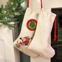 Sublimation Christmas Blank Linen drawstring Stockings