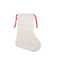 Sublimation Christmas Blank Linen drawstring Stockings