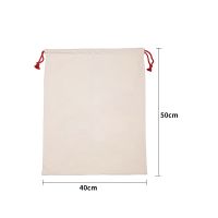 Sublimation Blanks Linen Christmas Santa Sack with Red String