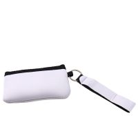 Sublimation neoprene wristlet coin pouch with zipper