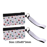 Sublimation neoprene wristlet coin pouch with zipper