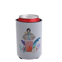 Sublimation Neoprene 300ml Beer Can Coozies-light gray