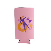 Sublimation Neoprene 330ml Beer Can Coozies-light pink