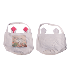 Sublimation Bunny Ear Easter Basket Bag -pink