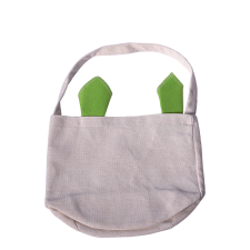 Sublimation Bunny Ear Easter Basket Bag -green