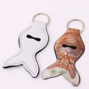 Sublimation Blank Neoprene Lip Balm Holder Keychain-Mermaid