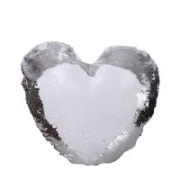 Sublimation Heart Flip Sequin Pillow Case（white+white）