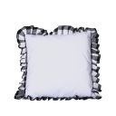 Sublimation Plaid lace Pillowcase-Black and white grid