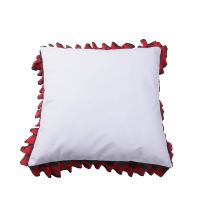 Sublimation Plaid lace Pillowcase-Black and white grid