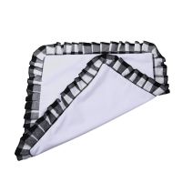 Sublimation Plaid lace Pillowcase-Black and white grid