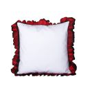 Sublimation Plaid lace Pillowcase-Red black lattice