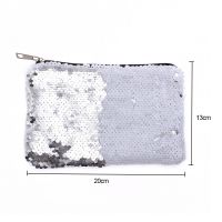 Sublimation Sequin Cosmetic bag-silver