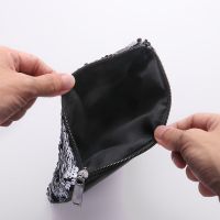 Sublimation Sequin Cosmetic bag-black