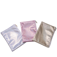 Sublimation Glitter Makeup Bags-silver