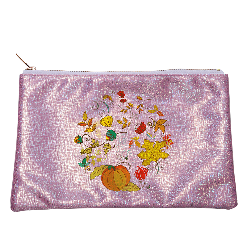 Sublimation Glitter Makeup Bags-pink