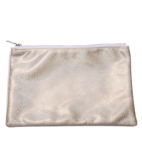 Sublimation Glitter Cosmetic Bag with Zipper-Champagne